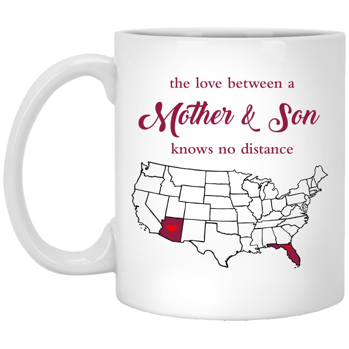 Florida Arizona The Love Between Mother And Son Mug - Mug Teezalo