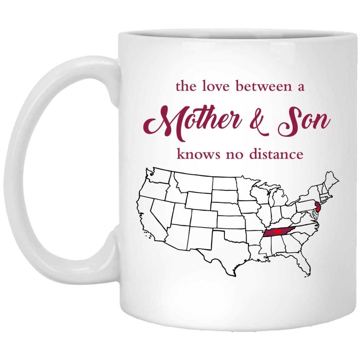 Tennessee New Jersey The Love Between Mother And Son Mug - Mug Teezalo