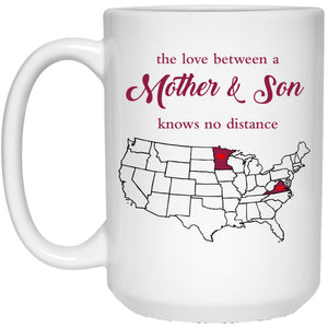 Virginia Minnesota The Love Between Mother And Son Mug - Mug Teezalo