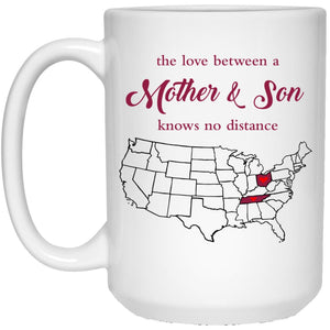 Tennessee Ohio The Love Between Mother And Son Mug - Mug Teezalo