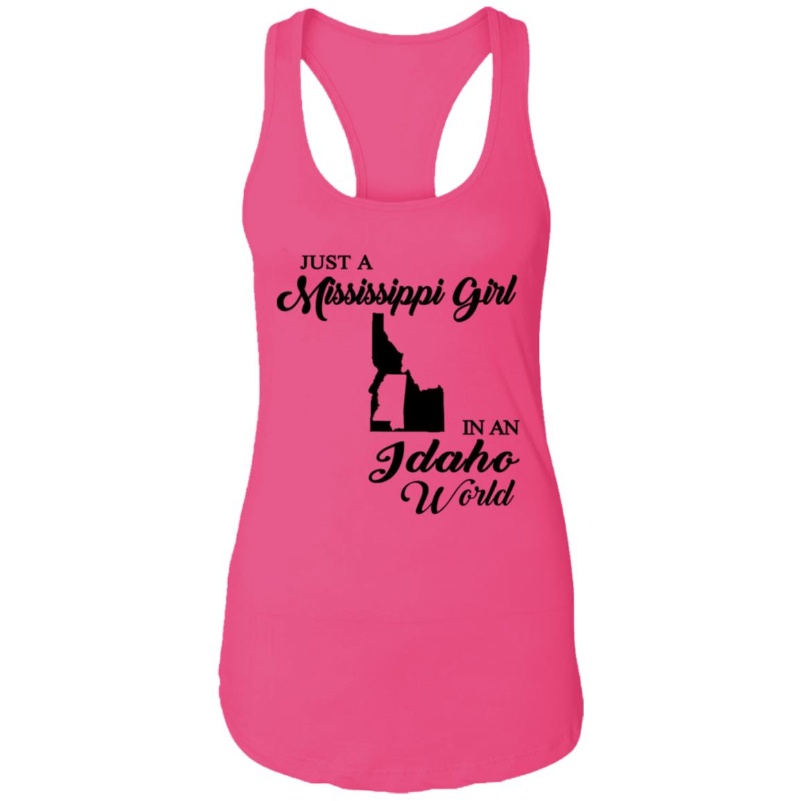 Just A Mississippi Girl In An Idaho World T-Shirt - T-shirt Teezalo