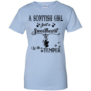 Scottish Girl Just A Sweetheart With A Temper T-Shirt - T-shirt Teezalo