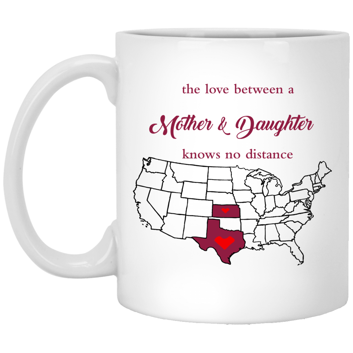 Kansas Texas The Love Between Mother And Son Mug - Mug Teezalo