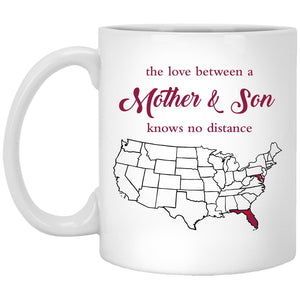 Florida Maryland The Love Between Mother And Son Mug - Mug Teezalo