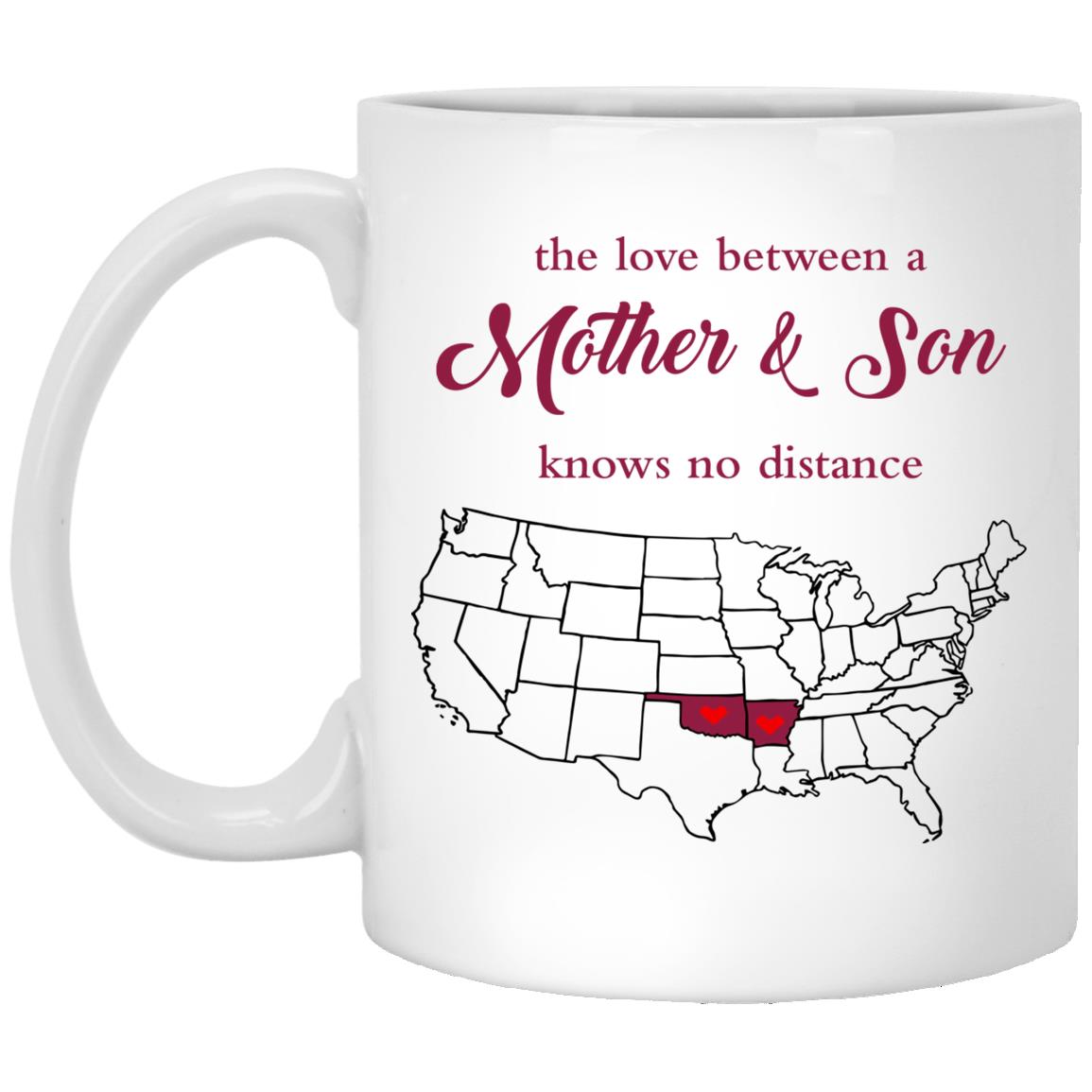 Arkansas Oklahoma The Love Between Mother And Son Mug - Mug Teezalo