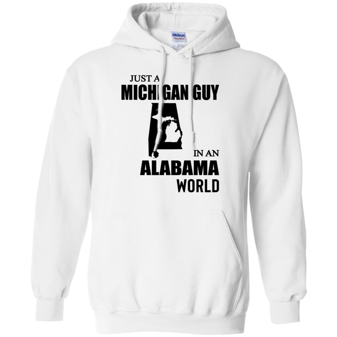 Just A Michigan Guy In An Alabama World T-Shirt - T-shirt Teezalo