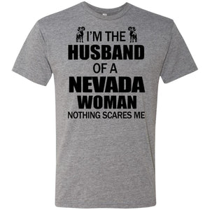 I'm The Husband Of A Nevada Woman T-Shirt - T-shirt Teezalo
