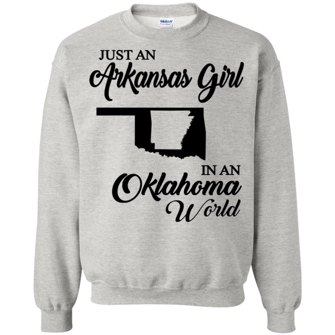 Just An Arkansas Girl In An Oklahoma World T-Shirt - Hoodie Teezalo