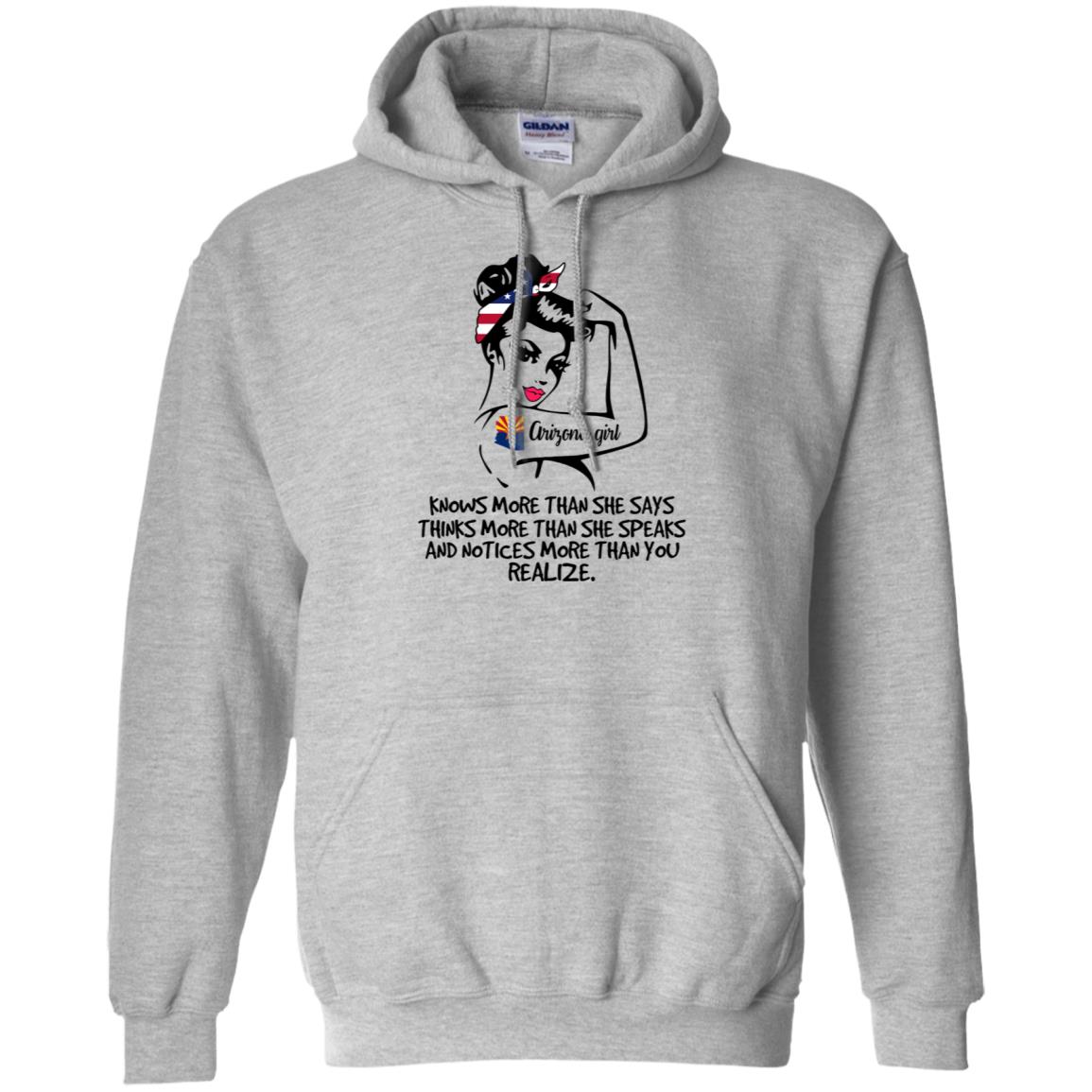Arizona Girl Knows More Than She Says Hoodie - Hoodie Teezalo