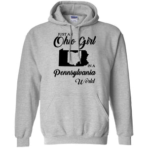 Just An Ohio Girl In A Pennsylvania World T-Shirt - T-shirt Teezalo