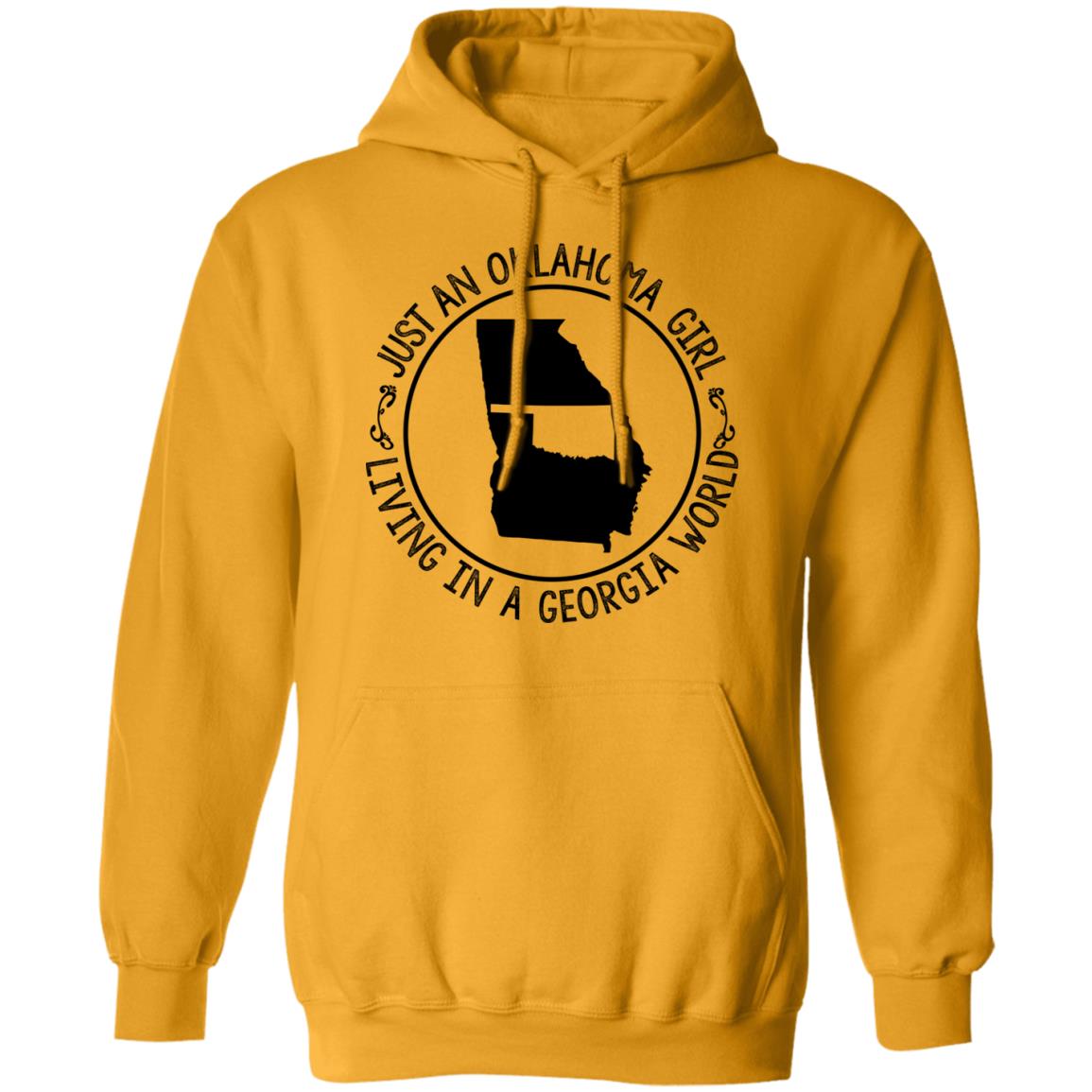 Just An Oklahoma Girl Living In A Georgia World T Shirt - T-shirt Teezalo