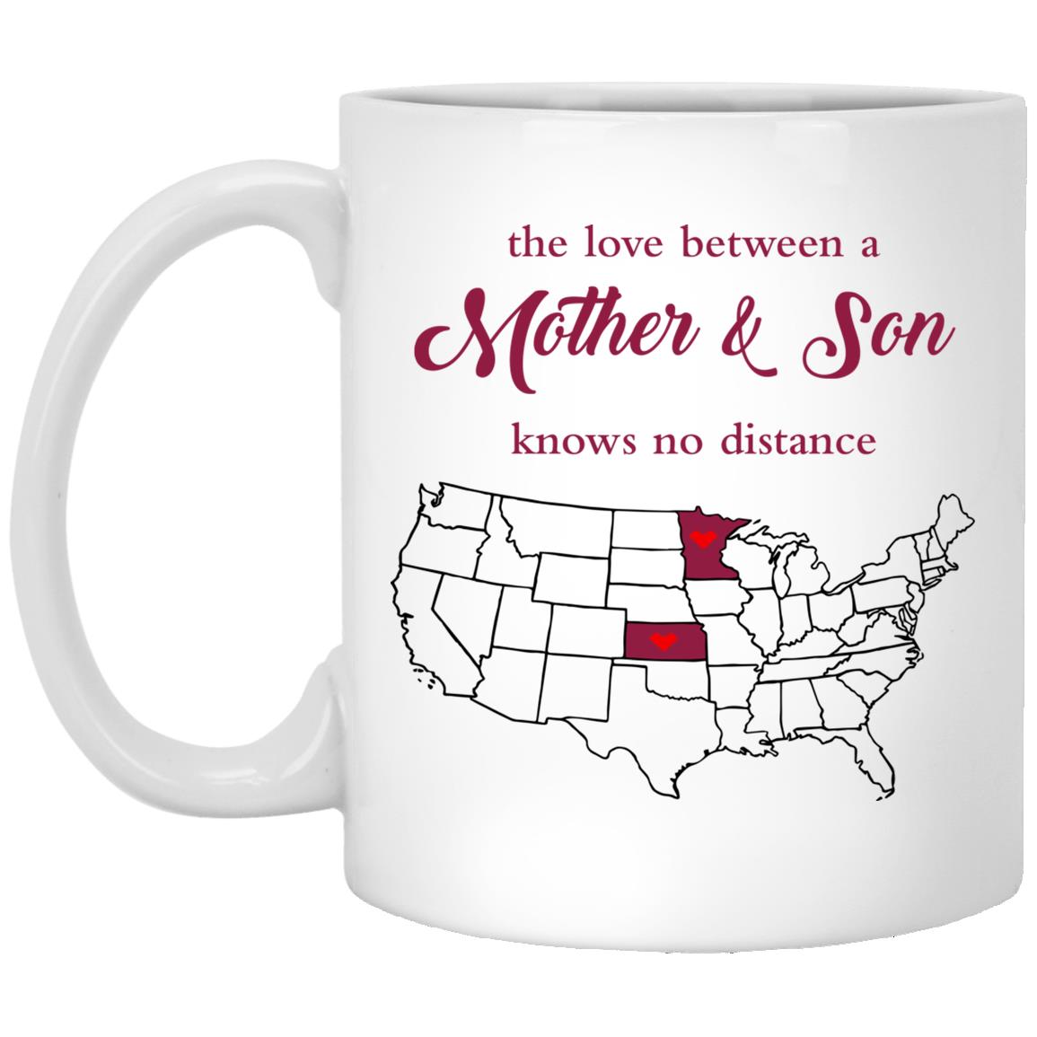 Kansas Minnesota The Love Between Mother And Son Mug - Mug Teezalo