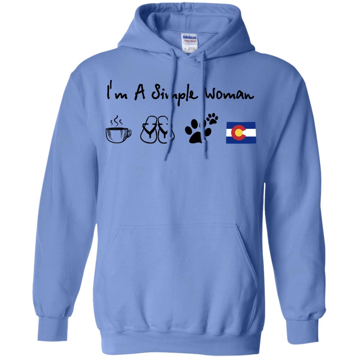Colorado I'm A Simple Woman Coffee Hoodie - Hoodie Teezalo