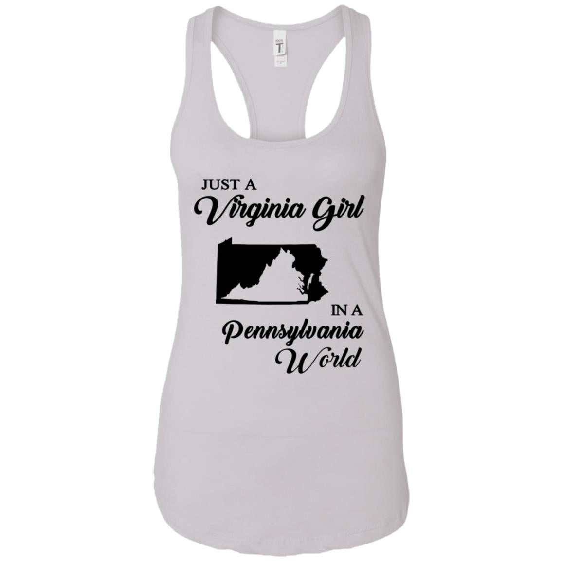 Just A Virginia Girl In A Pennsylvania World T-Shirt - T-shirt Teezalo