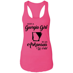 Just A Georgia Girl In An Arkansas World T-Shirt - T-Shirt Teezalo