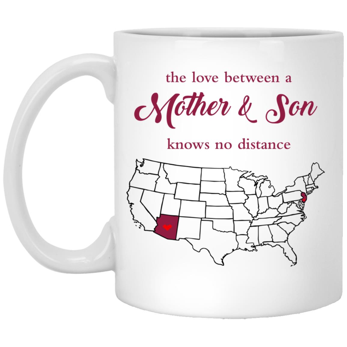 New Jersey Arizona The Love Between Mother And Son Mug - Mug Teezalo