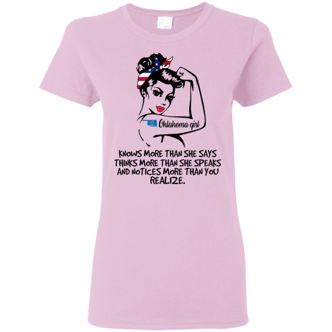 Oklahoma Girl Knows More Than She Says Hoodie - Hoodie Teezalo