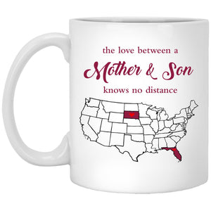 Florida South Dakota The Love Between Mother And Son Mug - Mug Teezalo