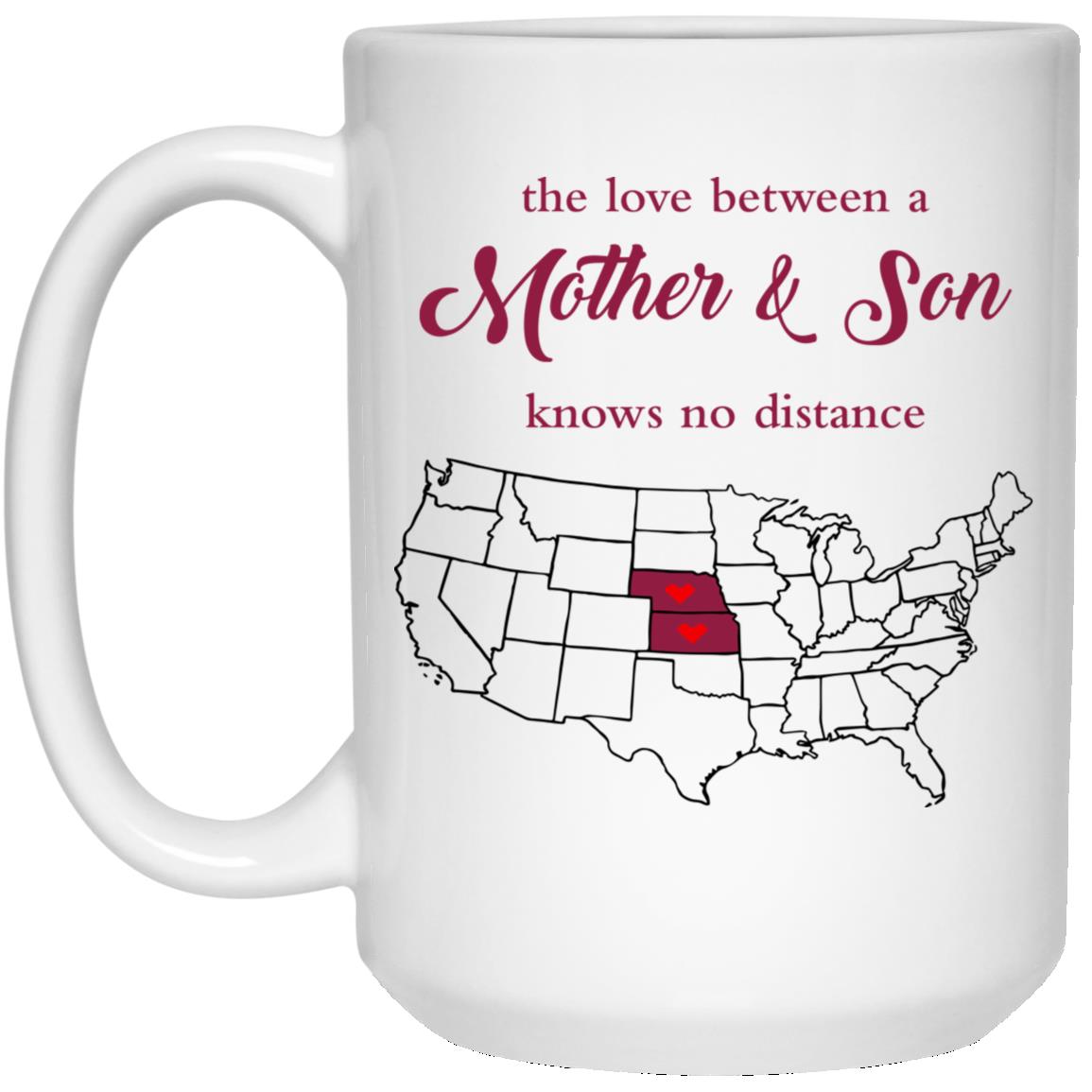 Kansas Nebraska The Love Between Mother And Son Mug - Mug Teezalo