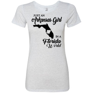 Just An Arkansas Girl In A Florida World T Shirt - T-shirt Teezalo