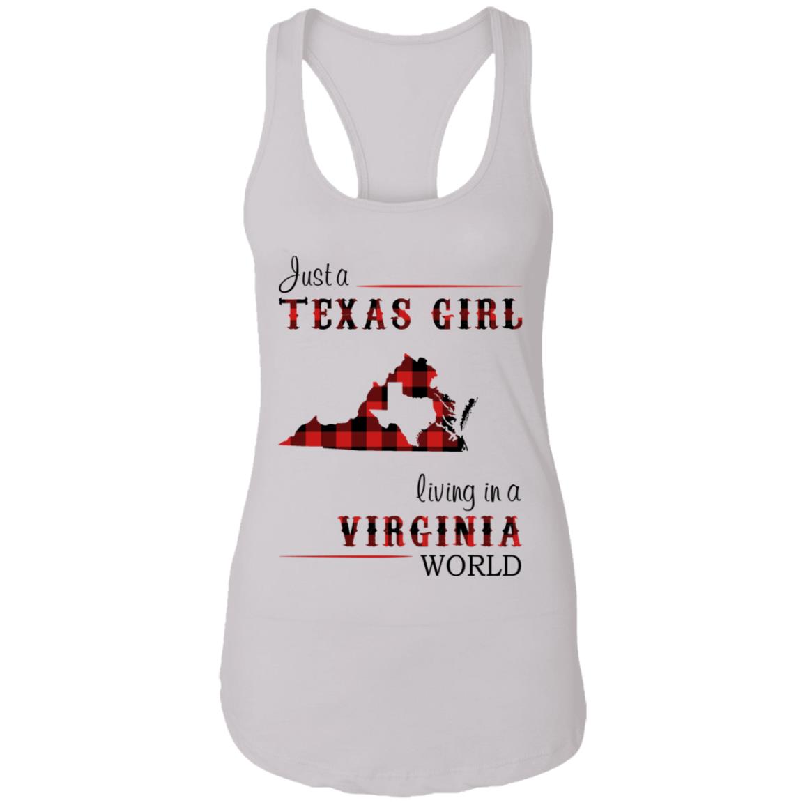 Just A Texas Girl Living In A Virginia World T –Shirt - T-shirt Teezalo