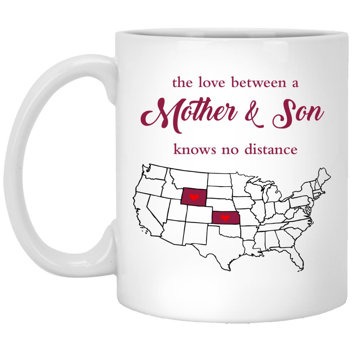 Kansas Wyoming The Love Between Mother And Son Mug - Mug Teezalo