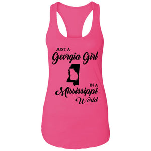 Just A Georgia Girl In A Mississippi World T-Shirt - T-Shirt Teezalo