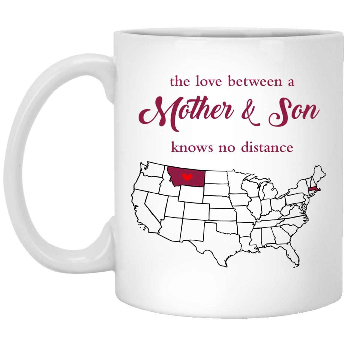 Montana Massachusetts	The Love Between Mother And Son Mug - Mug Teezalo