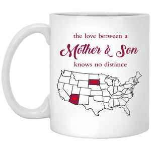 Arizona North Dakota The Love Between Mother And Son Mug - Mug Teezalo