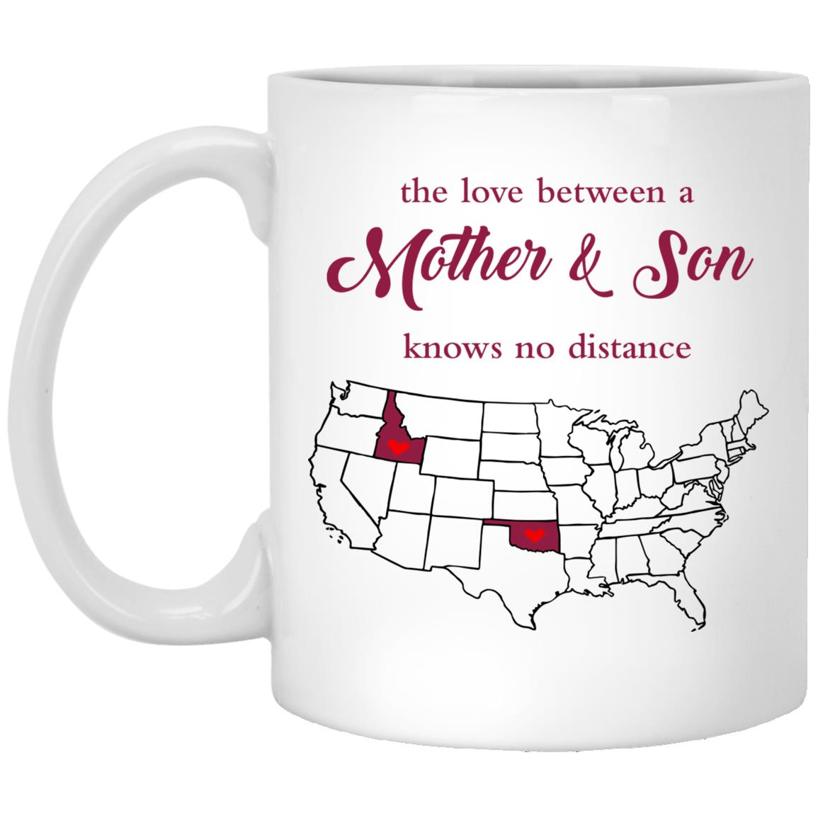 Oklahoma Idaho The Love Between Mother And Son Mug - Mug Teezalo