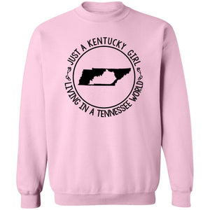 Kentucky Girl Living In Tennessee World Hoodie - T-shirt Teezalo