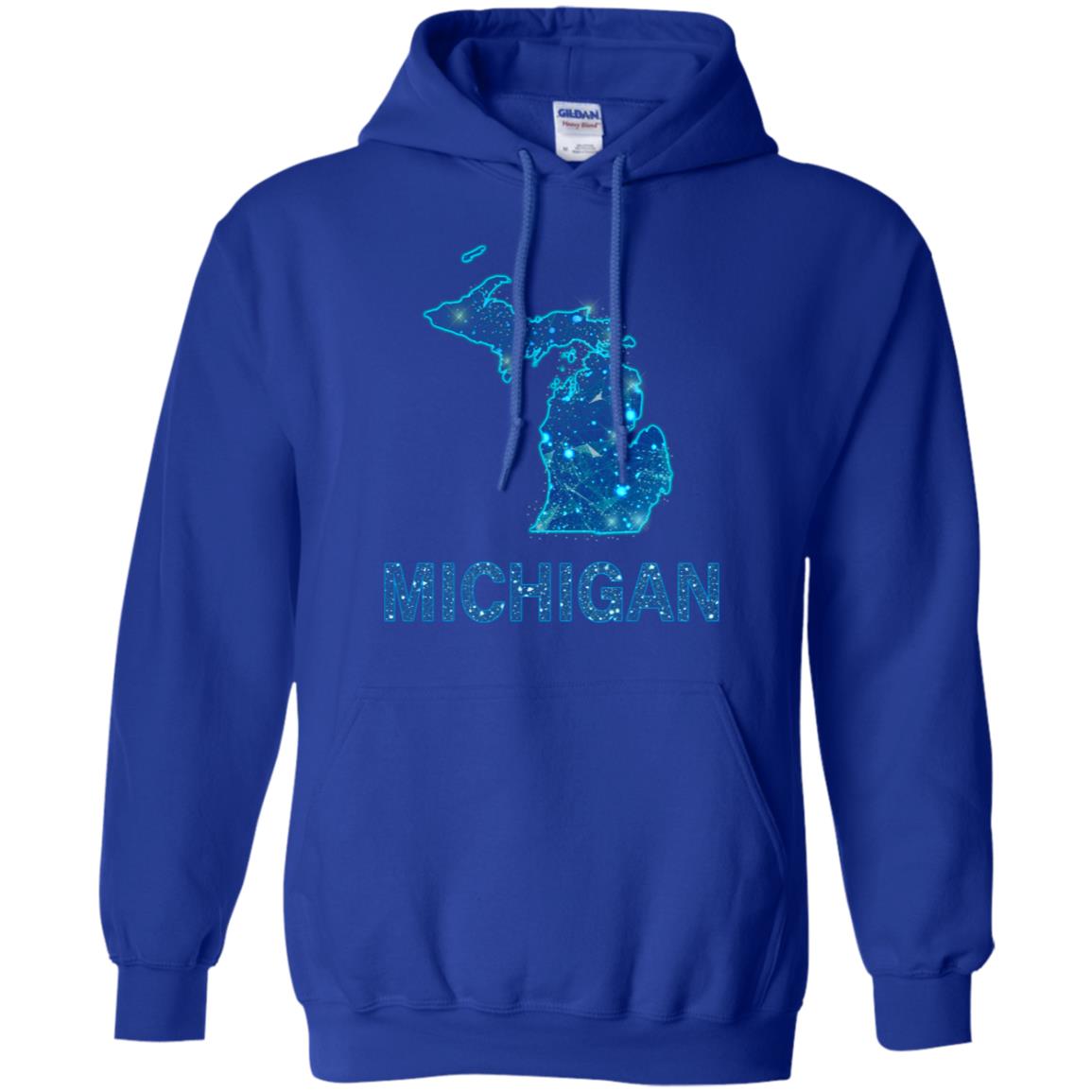 Michigan Map Line Dots T-Shirt - T-shirt Teezalo