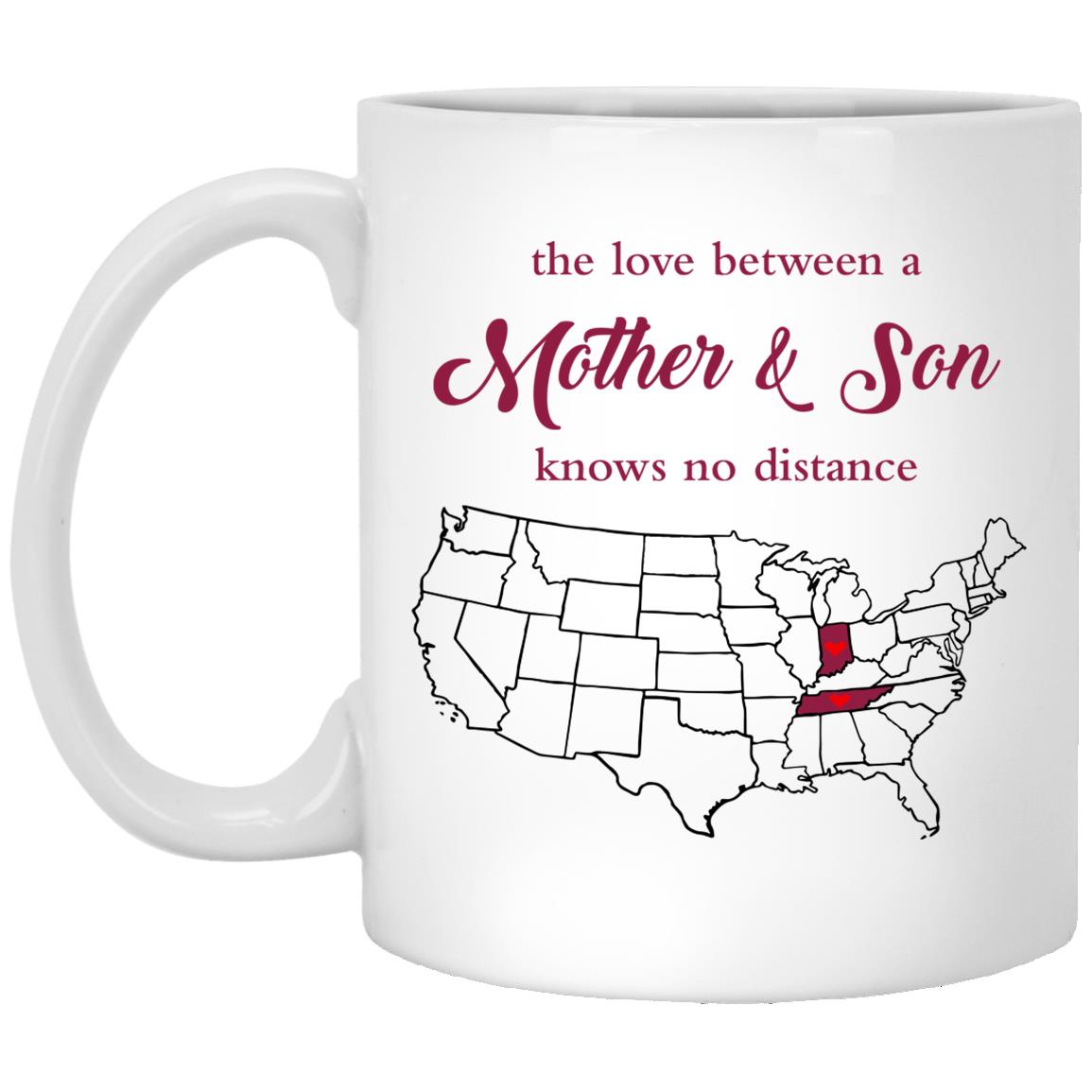 Tennessee Indiana The Love Between Mother And Son Mug - Mug Teezalo