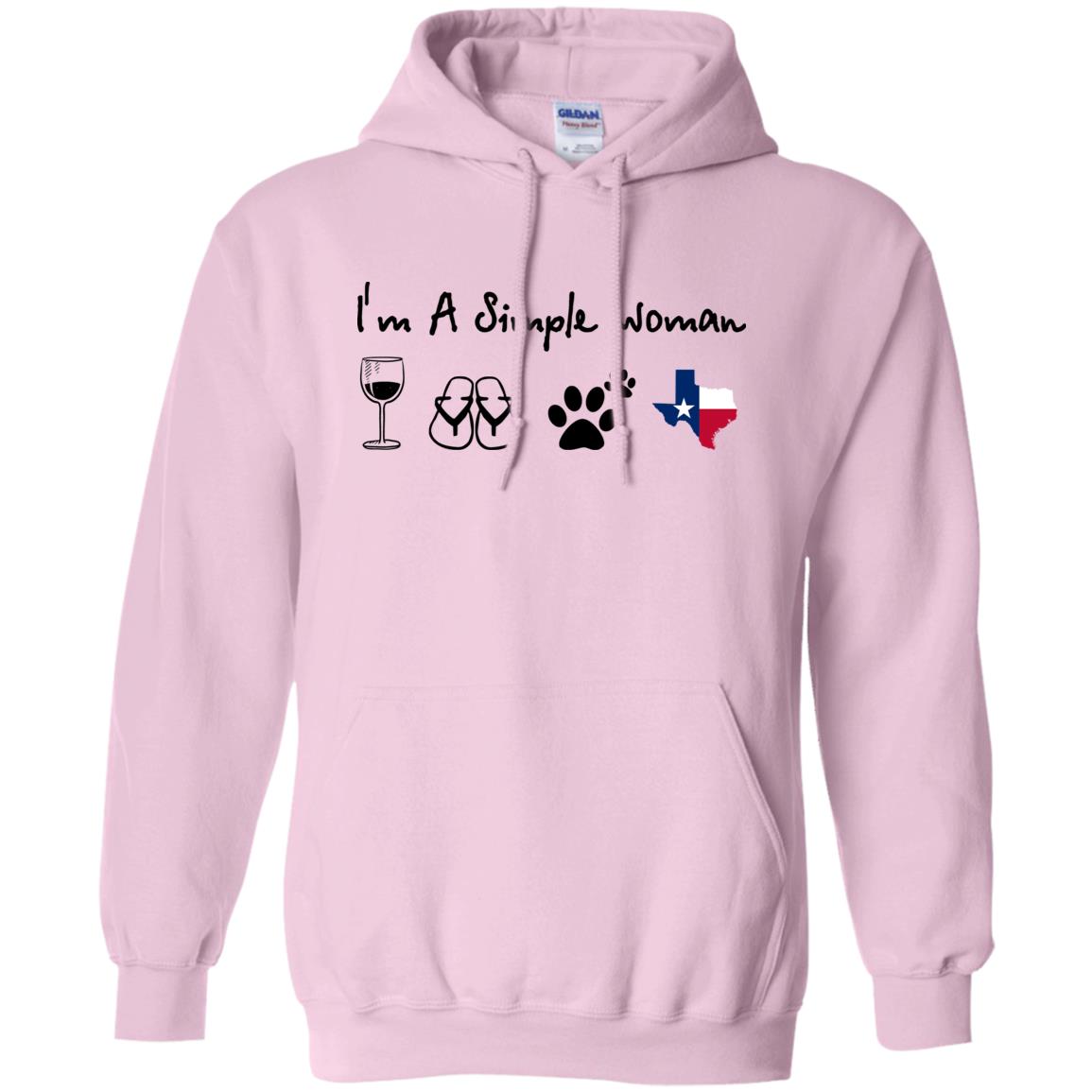 Texas I'm A Simple Woman Hoodie - Hoodie Teezalo