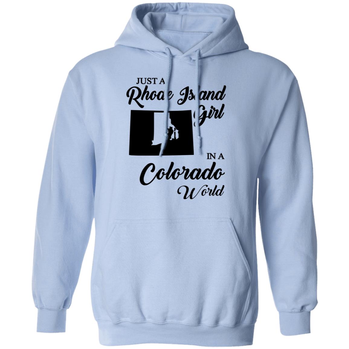Just A Rhode Island Girl In A Colorado World T-shirt - T-shirt Teezalo