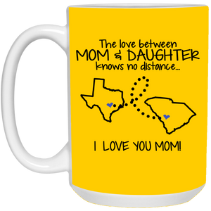 South Carolina Texas The Love Between Mom And Daughter Mug - Mug Teezalo