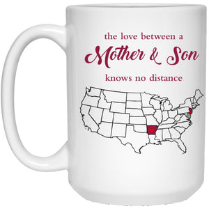 New Jersey Arkansas The Love Between Mother And Son Mug - Mug Teezalo