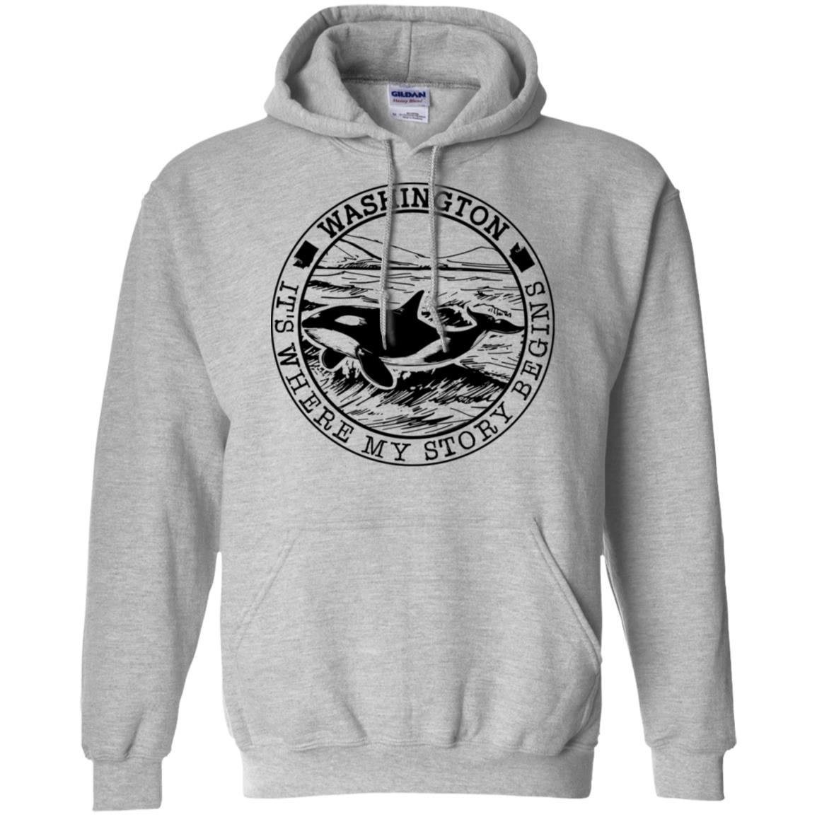 Washington It's Where My Story Begins Hoodie - Hoodie Teezalo