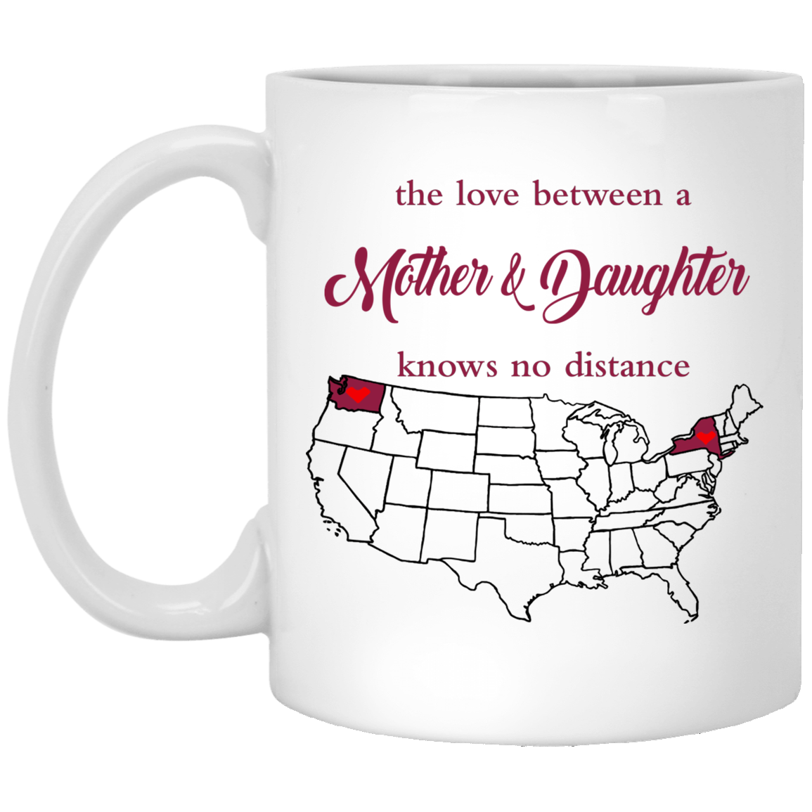 New York Washington Mother And Daughter Mug - Mug Teezalo