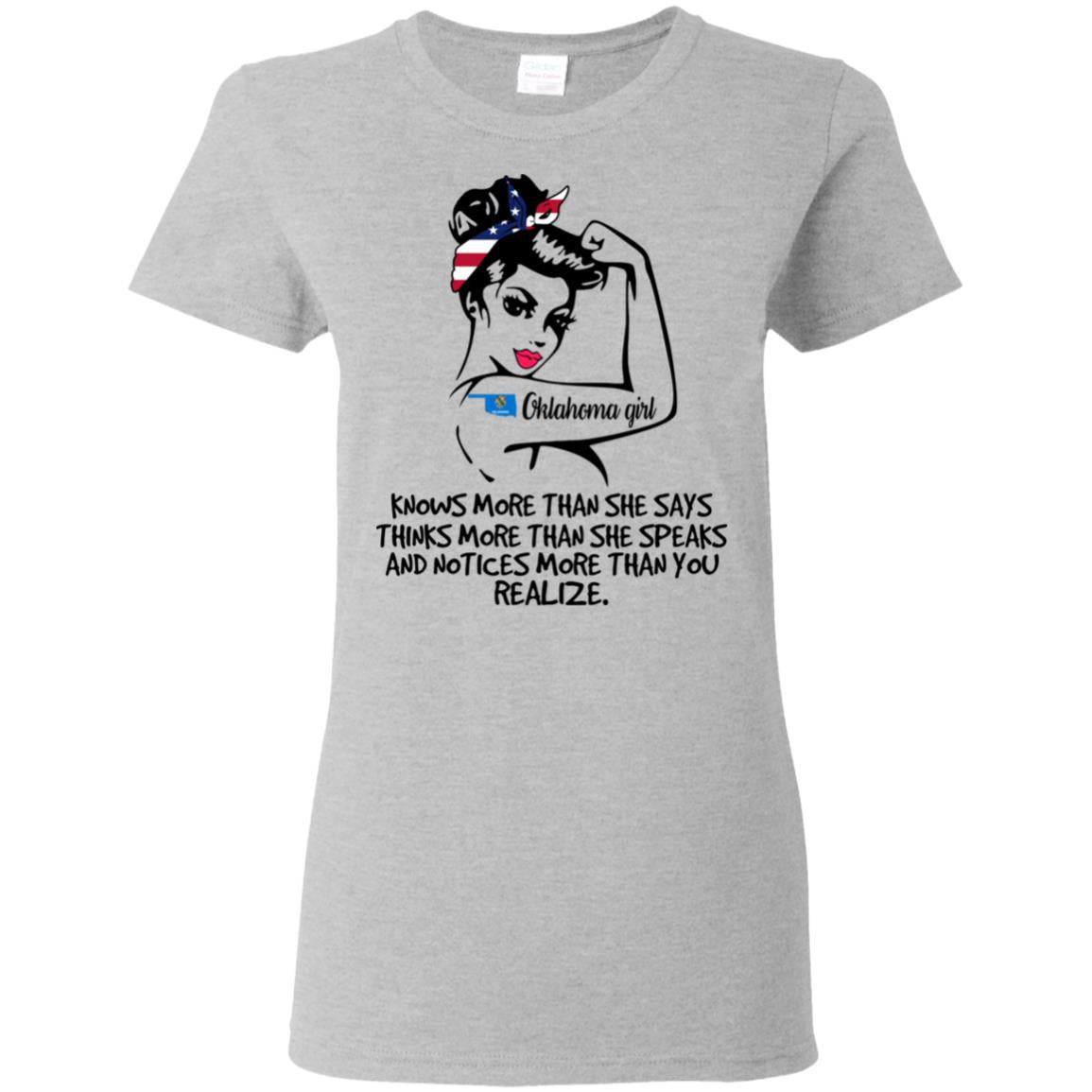 Oklahoma Girl Knows More Than She Says Hoodie - Hoodie Teezalo