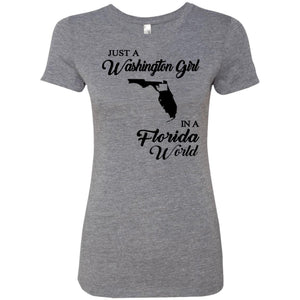 Just A Washington Girl In A Florida World T-Shirt - T-shirt Teezalo