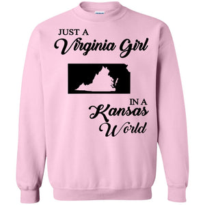 Just A Virginia Girl In A Kansas World T-Shirt - T-shirt Teezalo