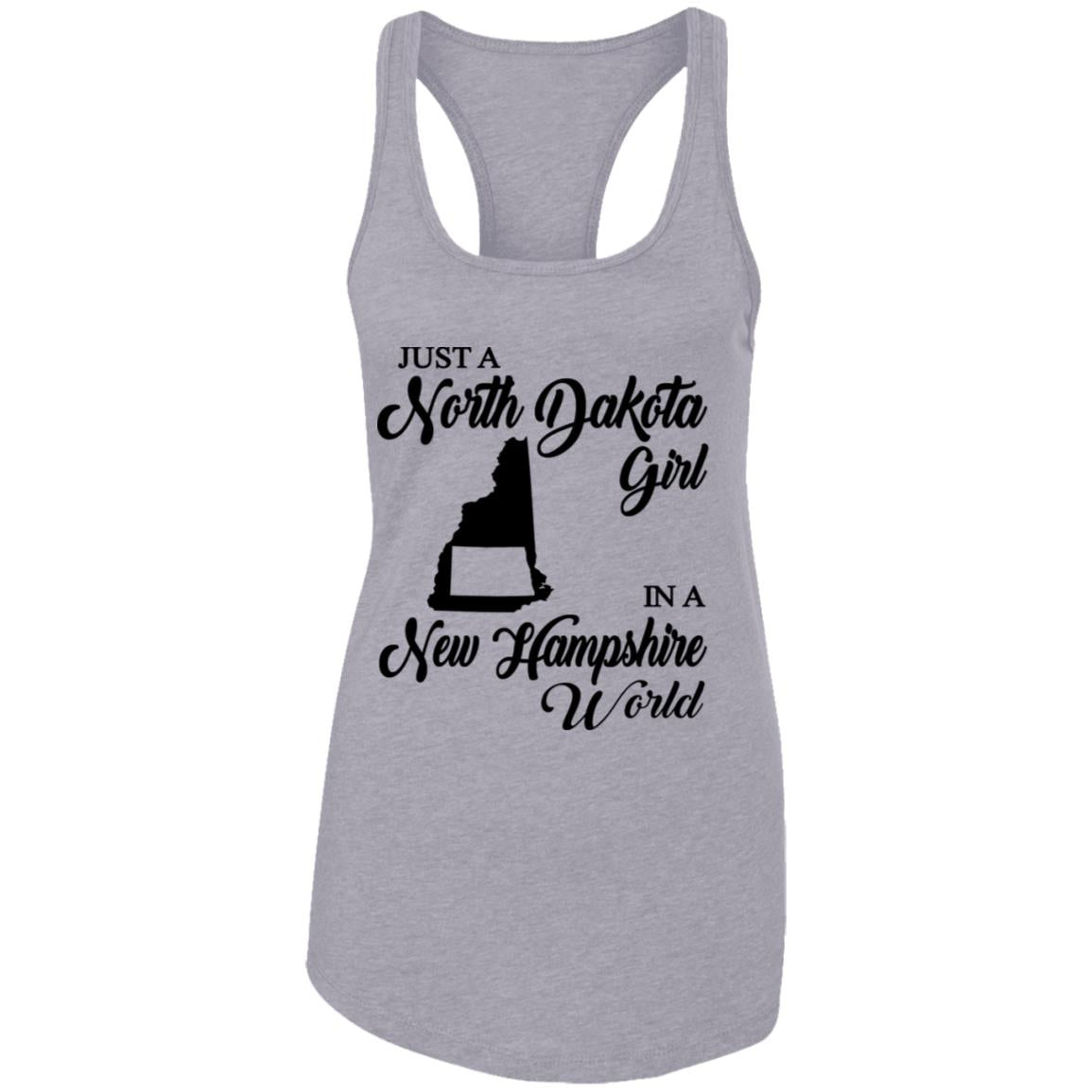Just A North Dakota Girl In A New Hampshire World T Shirt - T-shirt Teezalo