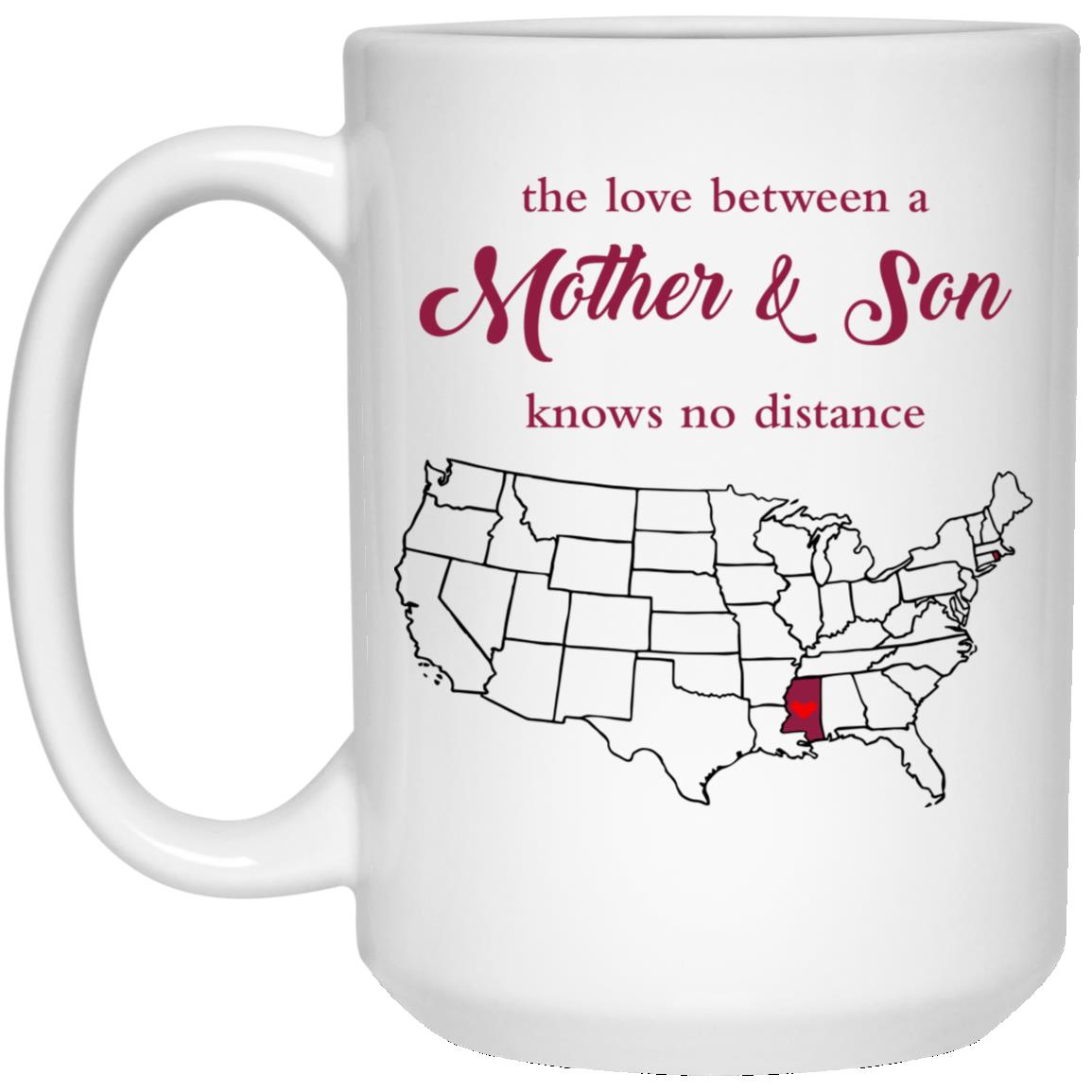 Rhode Island Mississippi The Love Between Mother And Son Mug - Mug Teezalo