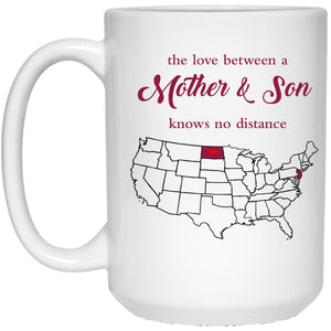 New Jersey North Dakota The Love Between Mother And Son Mug - Mug Teezalo