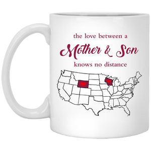 Wyoming Wisconsin The Love Between Mother And Son Mug - Mug Teezalo