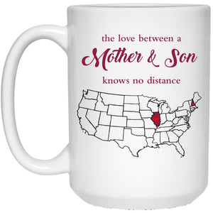 Illinois New Hampshire The Love Between Mother And Son Mug - Mug Teezalo