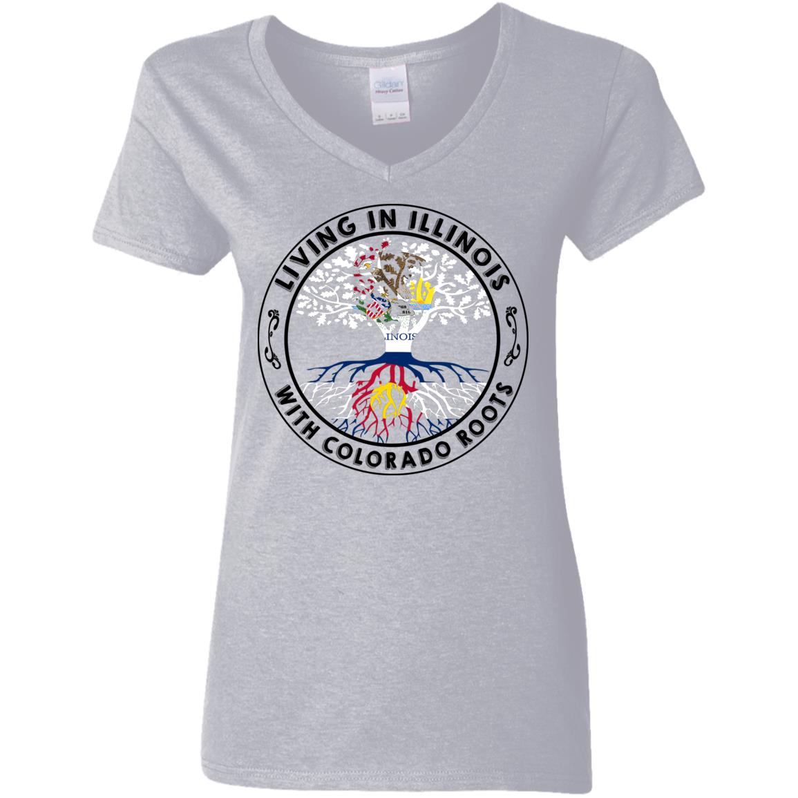 Living In Illinois With Colorado Roots Hoodie - Hoodie Teezalo