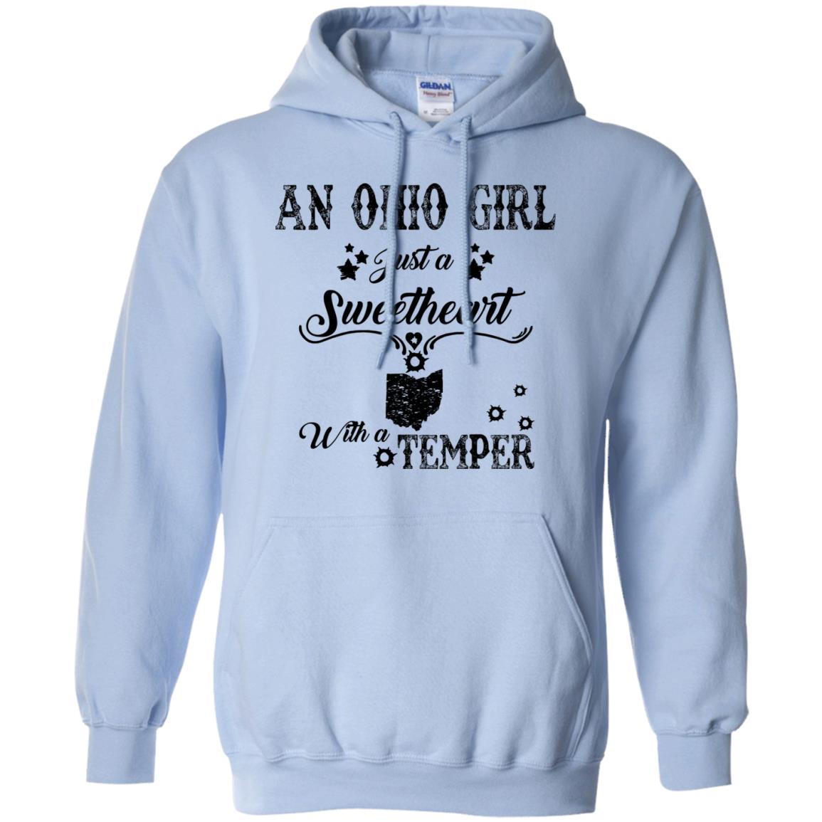 Ohio Girl Just A Sweetheart With A Temper T-Shirt - T-shirt Teezalo