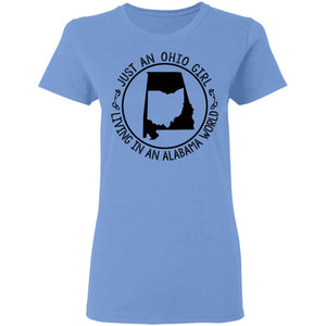Ohio Girl In Alabama World Hoodie - T-shirt Teezalo